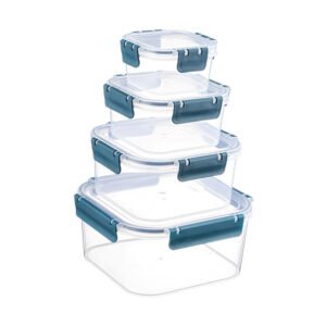 SET DE CONTENEDOR ALIMENTOS CUADRADO 5 PIEZAS