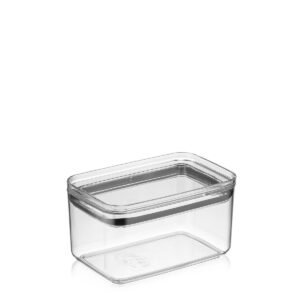 BOX DE ALMACENAMIENTO RECTANGULAR APILABLES 1 LT