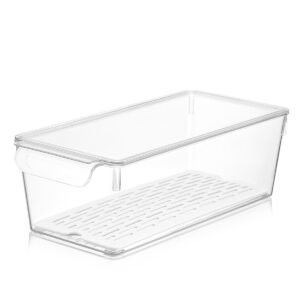 ORGANIZADOR DE NEVERA CON TAPA Y COLADOR 4.9 LT